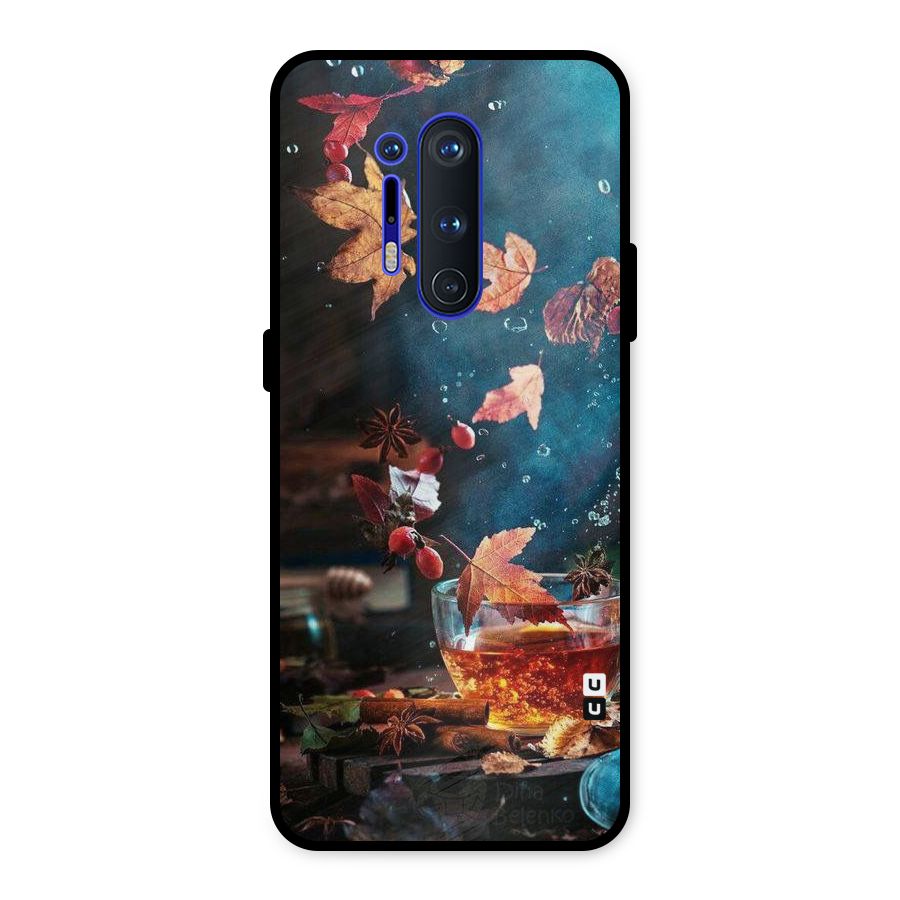 Falling Leaves Tea Metal Back Case for OnePlus 8 Pro
