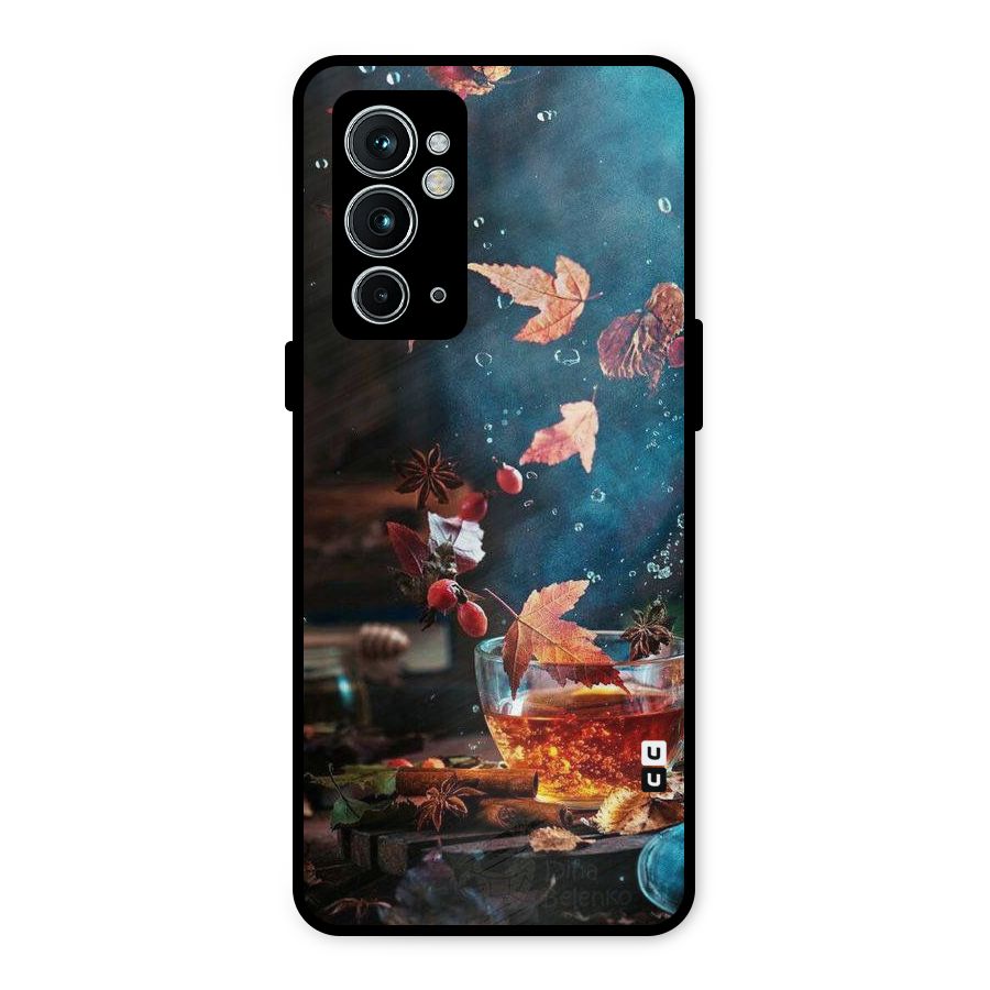 Falling Leaves Tea Metal Back Case for OnePlus 9RT 5G