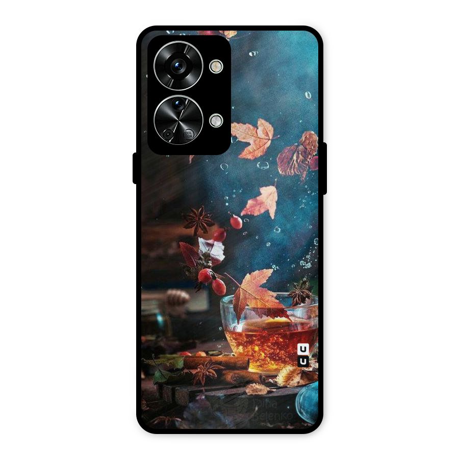 Falling Leaves Tea Metal Back Case for OnePlus Nord 2T