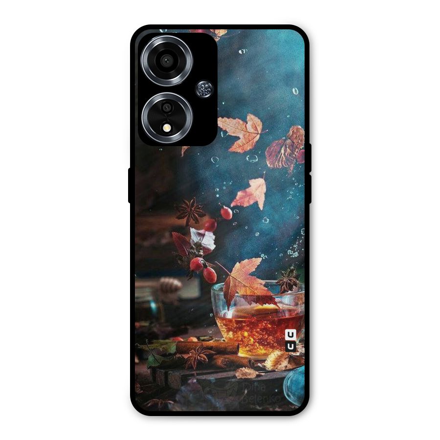 Falling Leaves Tea Metal Back Case for Oppo A59