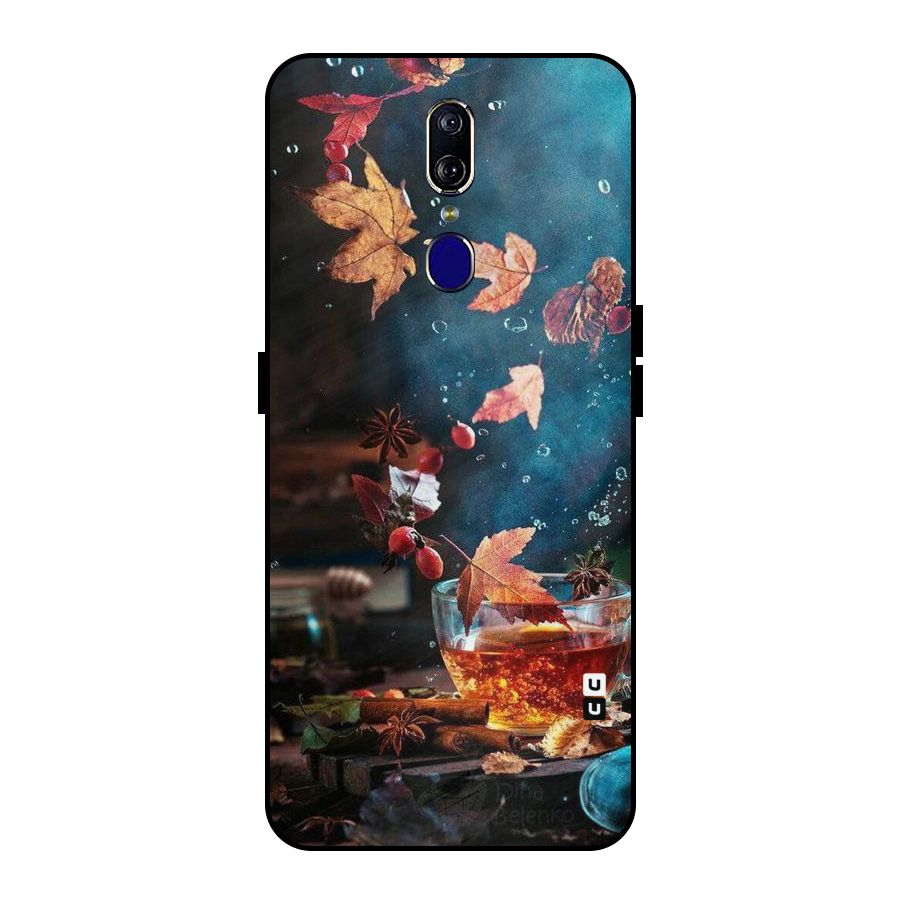 Falling Leaves Tea Metal Back Case for Oppo F11