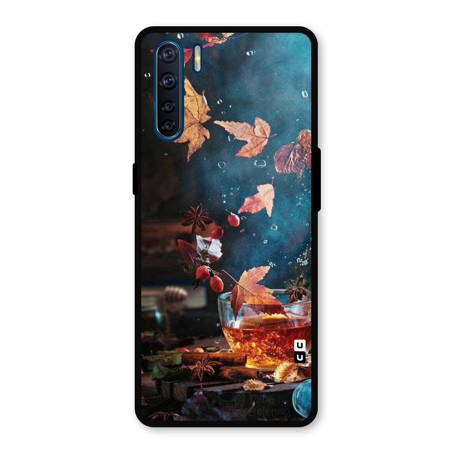 Falling Leaves Tea Metal Back Case for Oppo F15