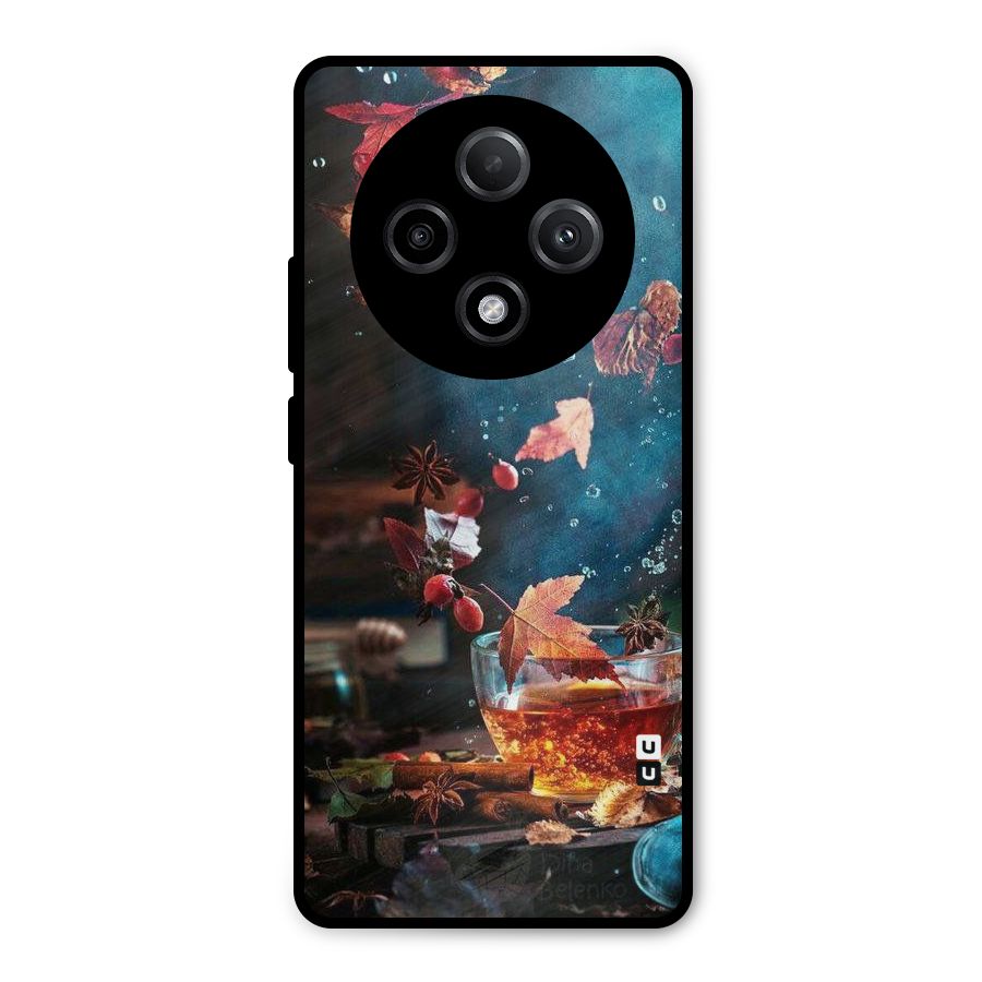 Falling Leaves Tea Metal Back Case for Oppo F27 Pro Plus