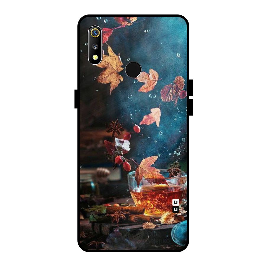 Falling Leaves Tea Metal Back Case for Realme 3i