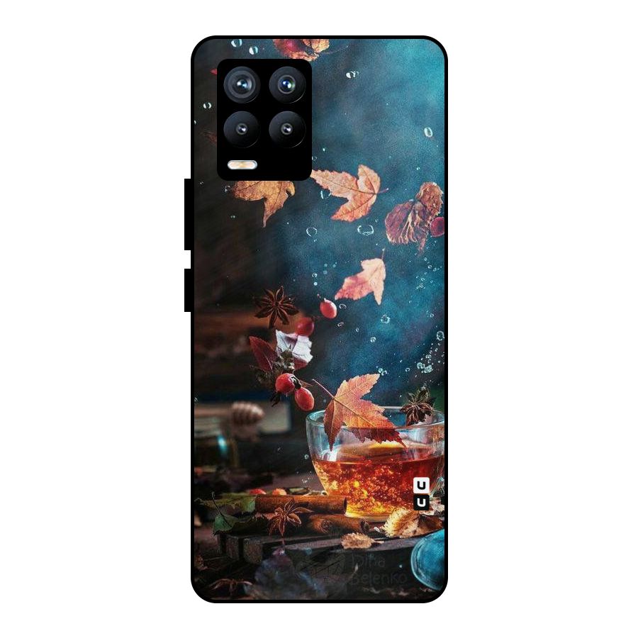 Falling Leaves Tea Metal Back Case for Realme 8 Pro