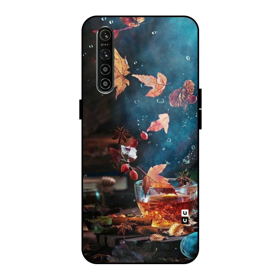 Falling Leaves Tea Metal Back Case for Realme XT