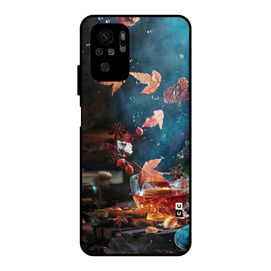 Falling Leaves Tea Metal Back Case for Redmi Note 10S