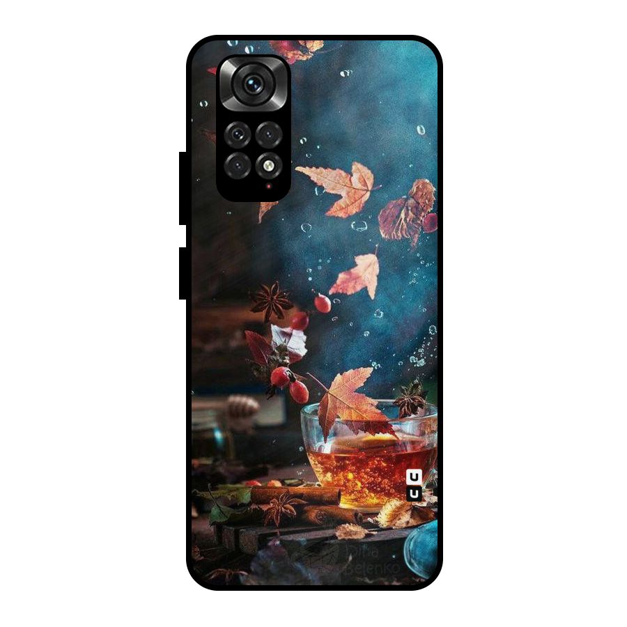 Falling Leaves Tea Metal Back Case for Redmi Note 11 Pro