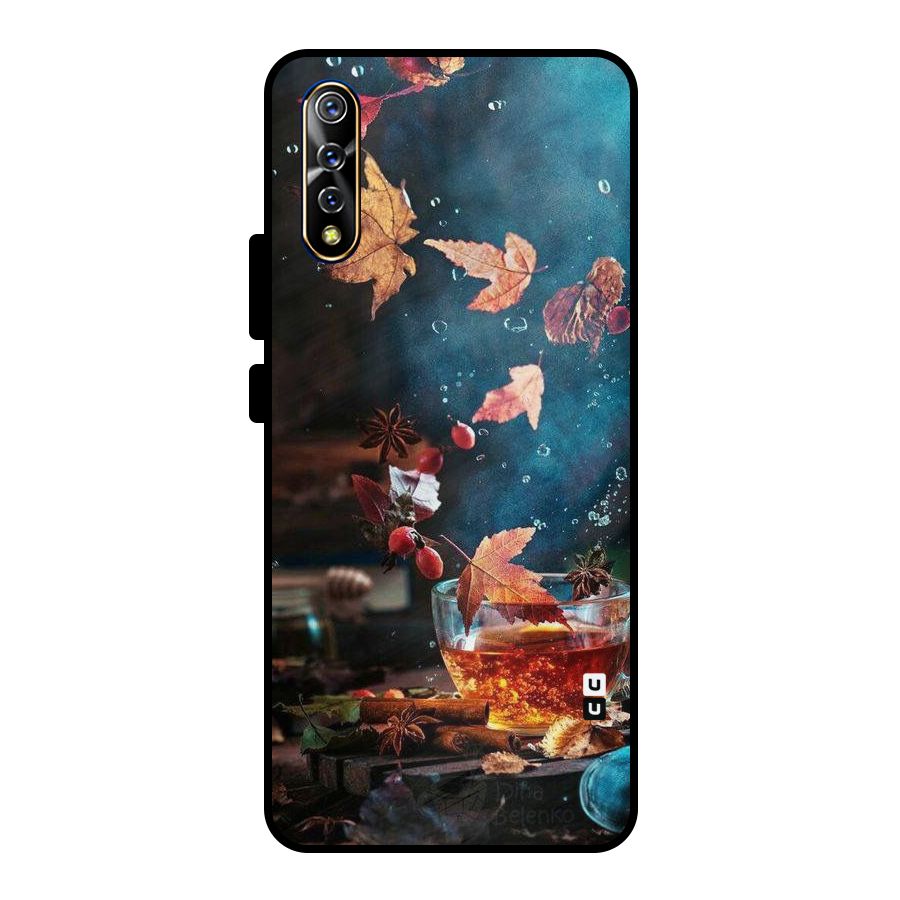 Falling Leaves Tea Metal Back Case for Vivo S1