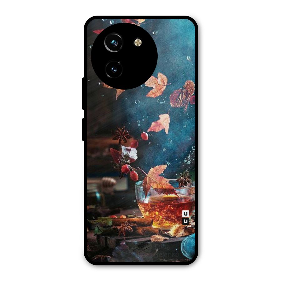 Falling Leaves Tea Metal Back Case for Vivo T3x