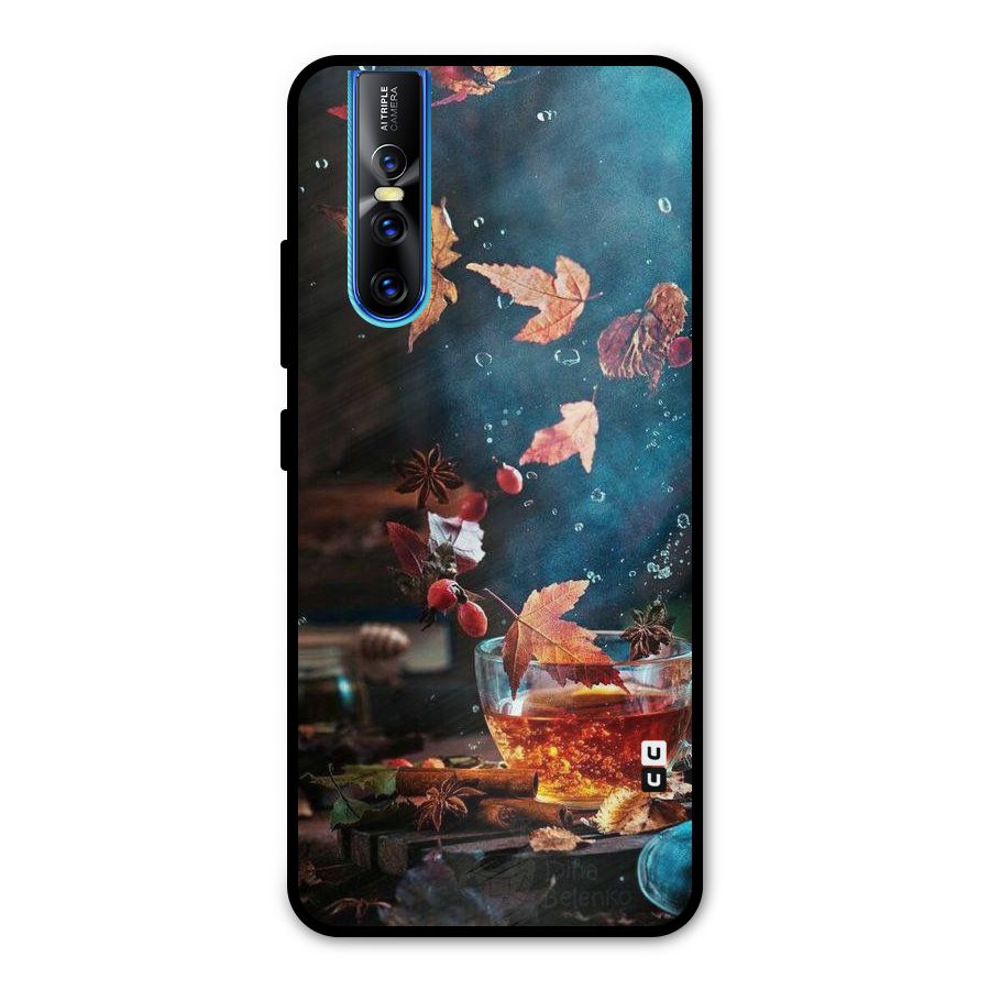 Falling Leaves Tea Metal Back Case for Vivo V15 Pro