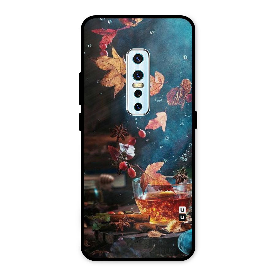 Falling Leaves Tea Metal Back Case for Vivo V17 Pro