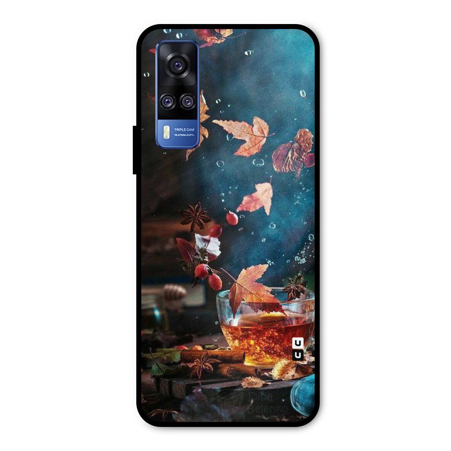 Falling Leaves Tea Metal Back Case for Vivo Y31