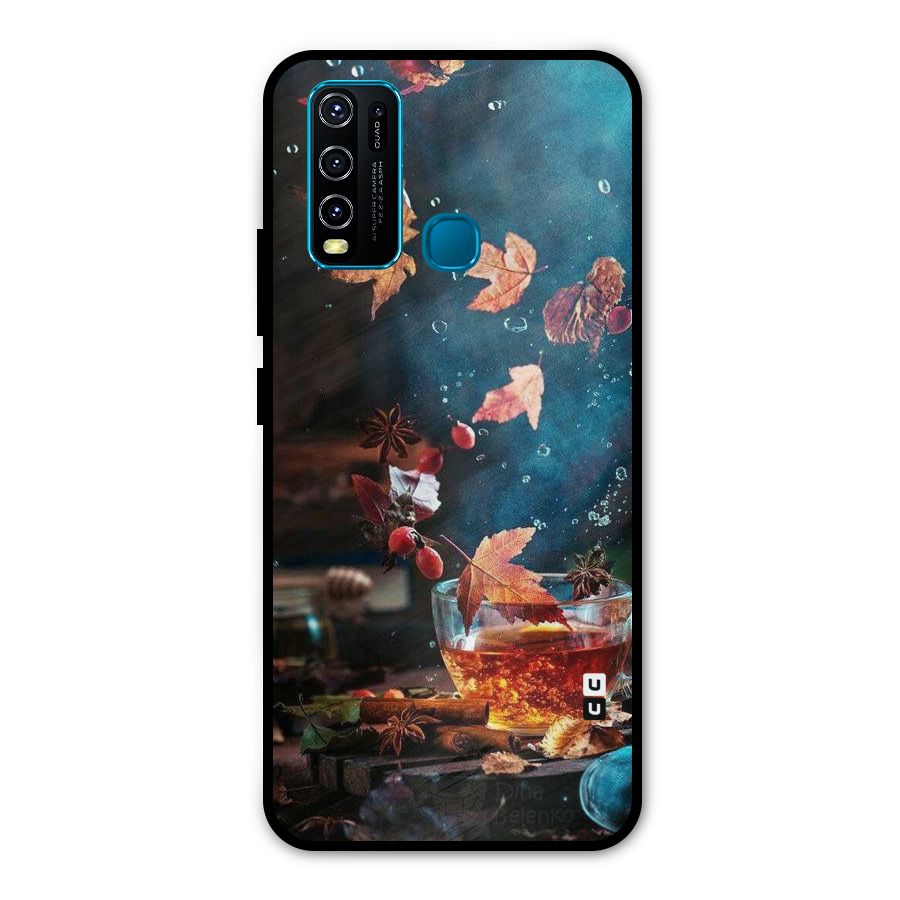 Falling Leaves Tea Metal Back Case for Vivo Y50
