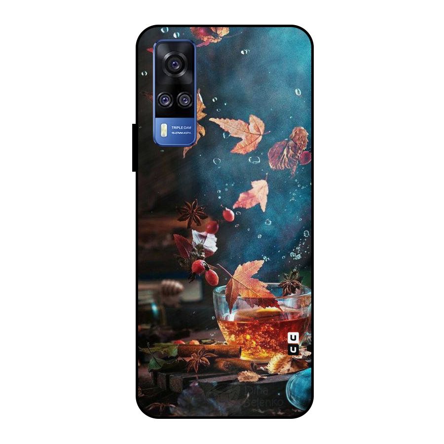 Falling Leaves Tea Metal Back Case for Vivo Y51
