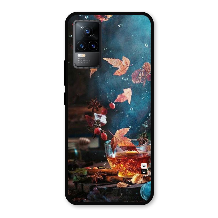 Falling Leaves Tea Metal Back Case for Vivo Y73