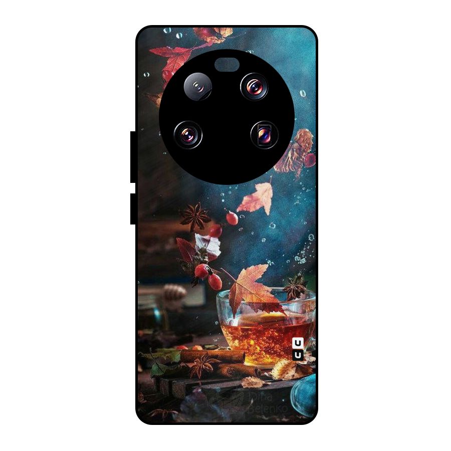 Falling Leaves Tea Metal Back Case for Xiaomi 13 Ultra