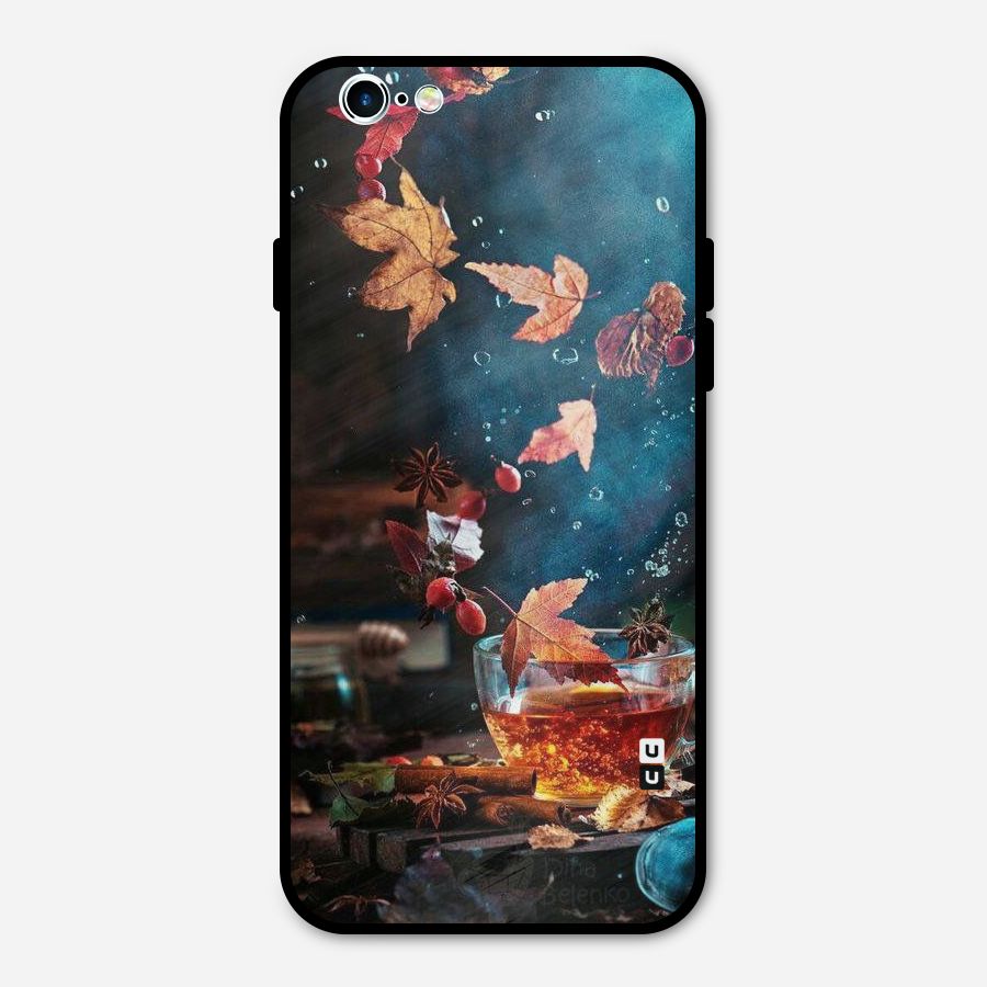 Falling Leaves Tea Metal Back Case for iPhone 6 6s