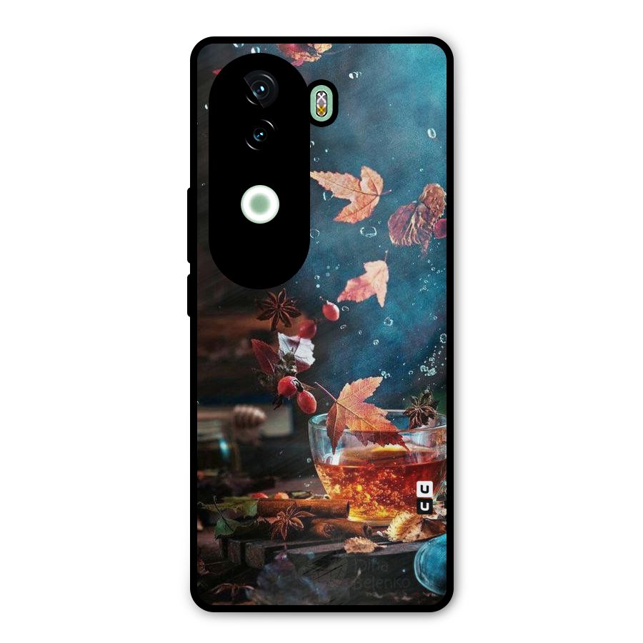 Falling Leaves Tea Metal Back Case for iQOO Z9s