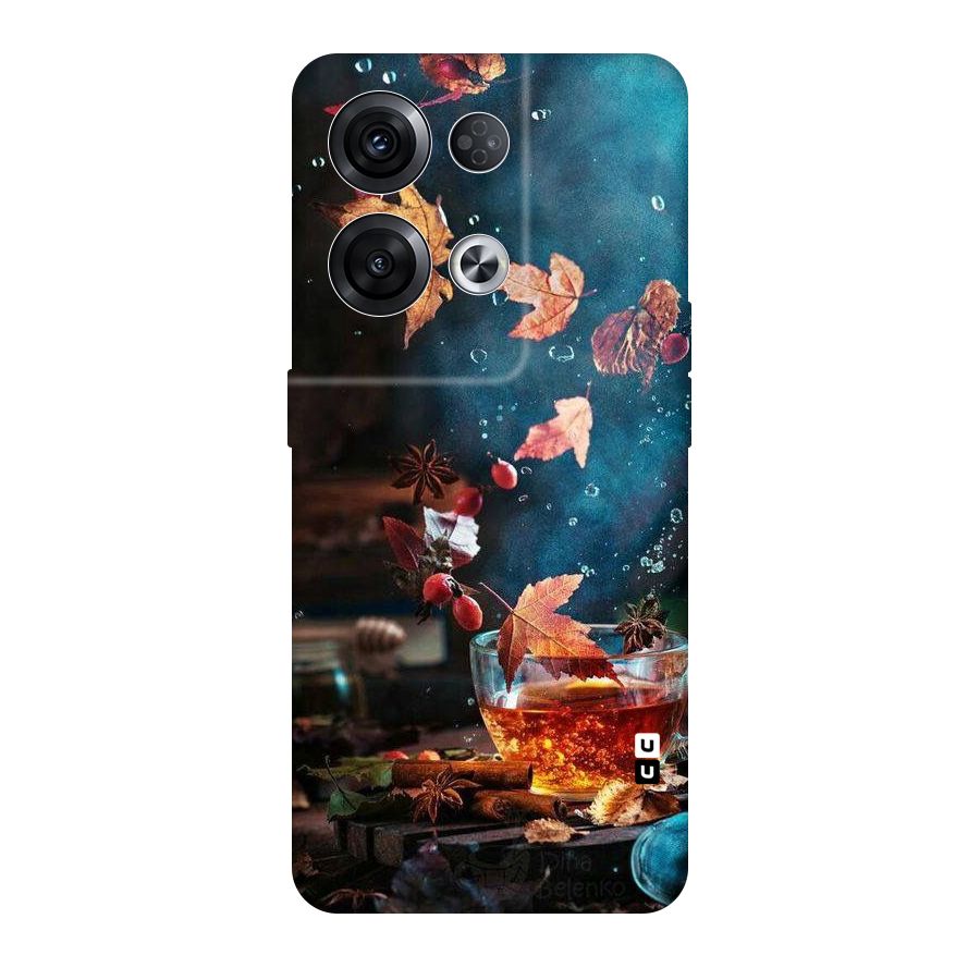 Falling Leaves Tea Original Polycarbonate Back Case for Oppo Reno8 Pro 5G