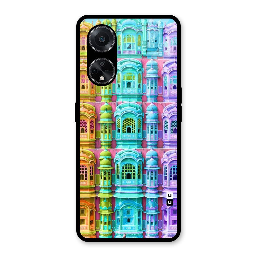 Fancy Architecture Glass Back Case for Oppo F23