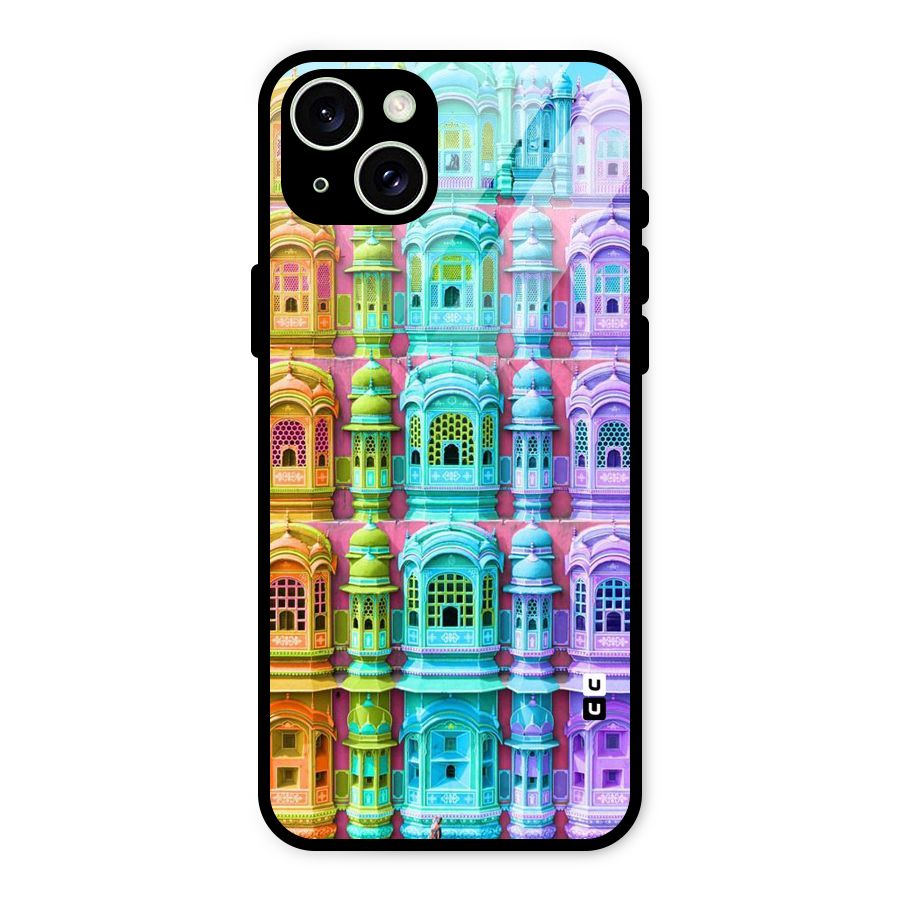 Fancy Architecture Glass Back Case for iPhone 15 Plus