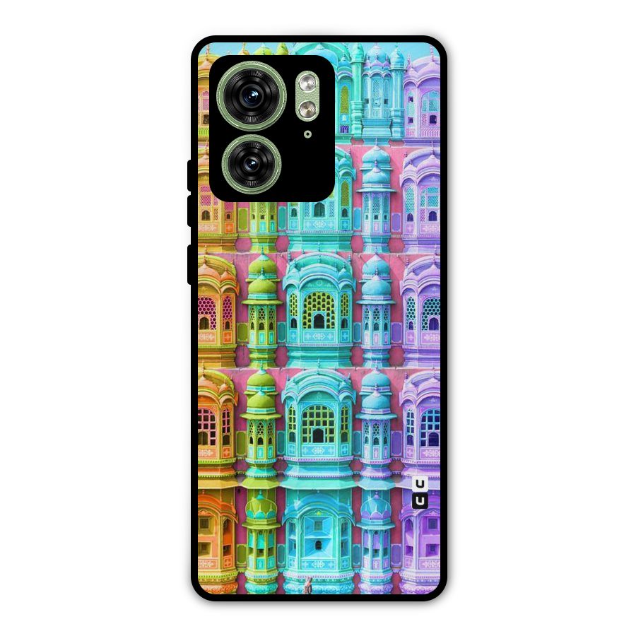 Fancy Architecture Metal Back Case for Motorola Edge 40 5G