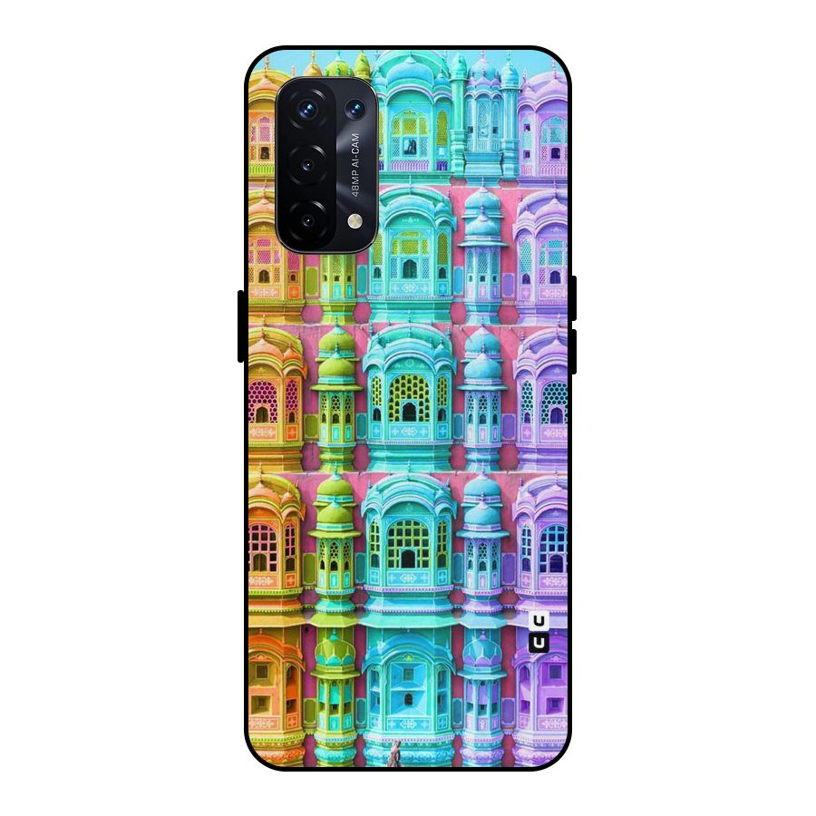 Fancy Architecture Metal Back Case for Oppo A74 5G