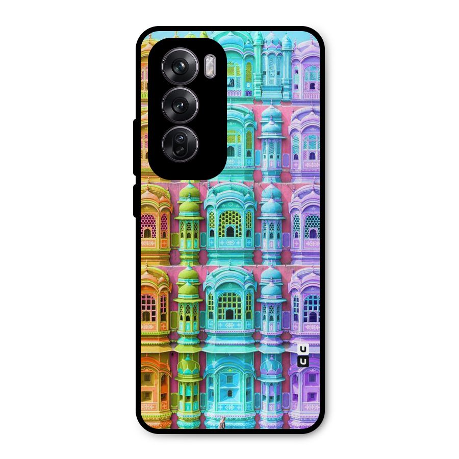 Fancy Architecture Metal Back Case for Oppo Reno12 Pro