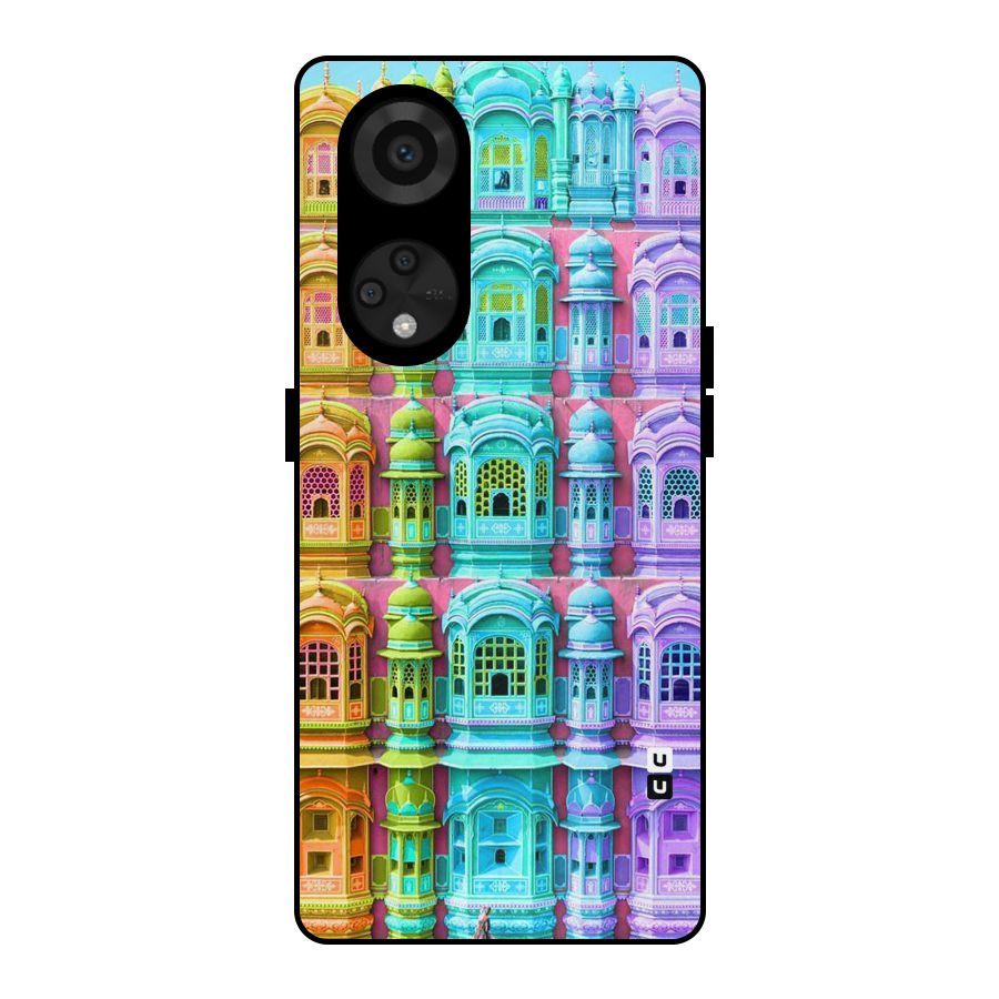 Fancy Architecture Metal Back Case for Reno8 T 5G