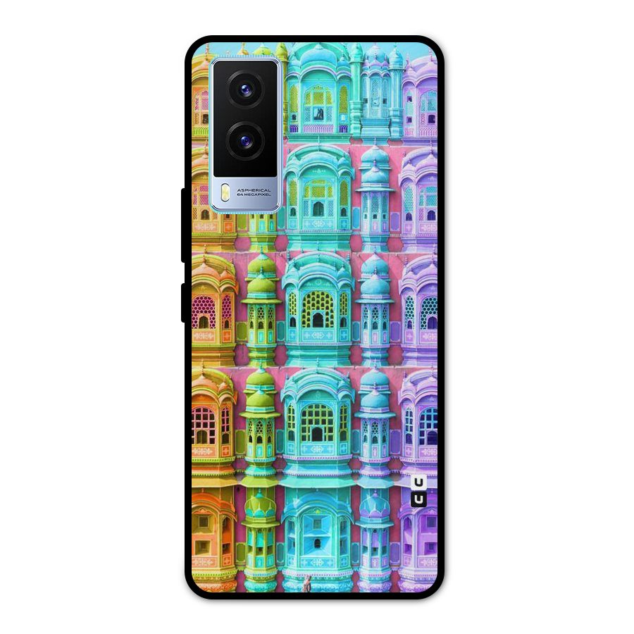 Fancy Architecture Metal Back Case for Vivo V21e 5G