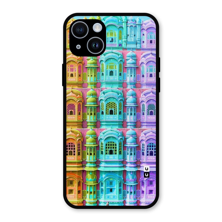 Fancy Architecture Metal Back Case for iPhone 14
