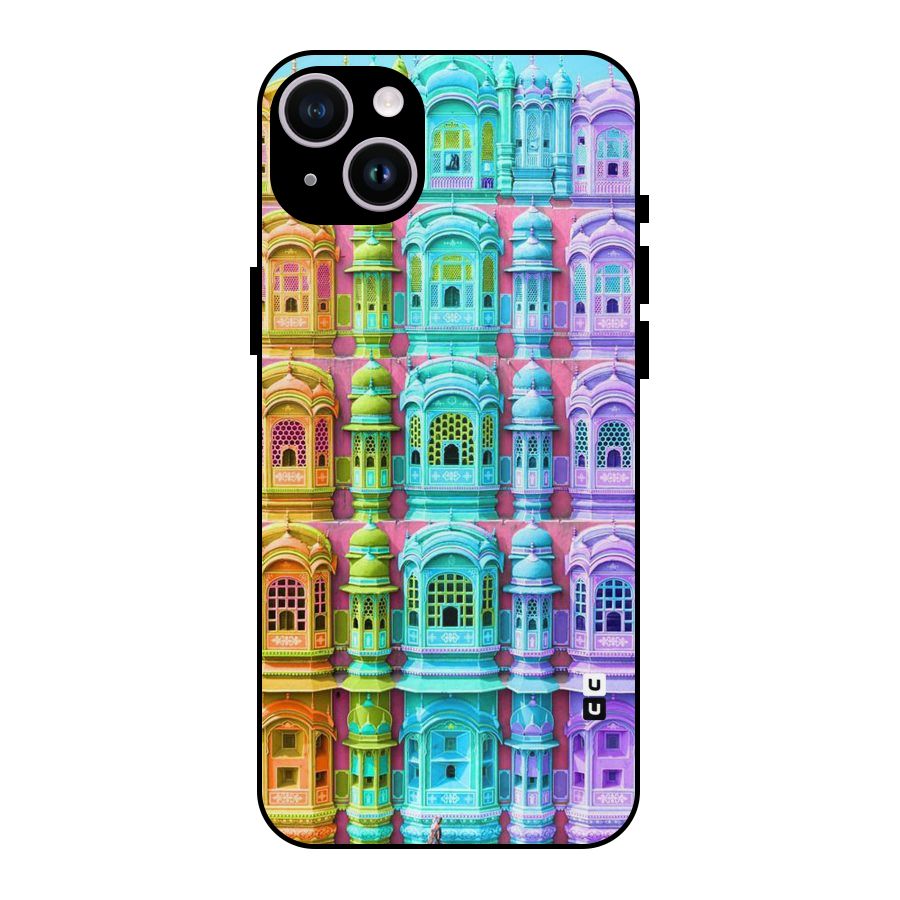 Fancy Architecture Metal Back Case for iPhone 14 Plus