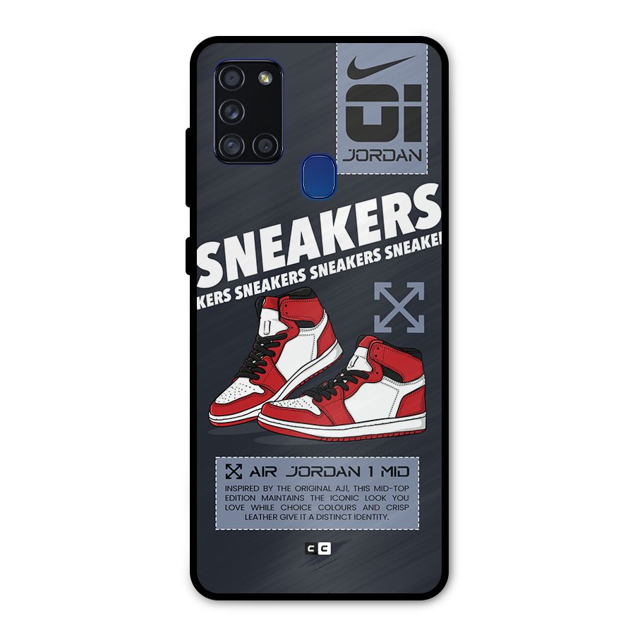 Fantastic Air Shoes Metal Back Case for Galaxy A21s