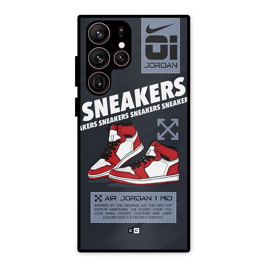 Fantastic Air Shoes Metal Back Case for Galaxy S22 Ultra 5G