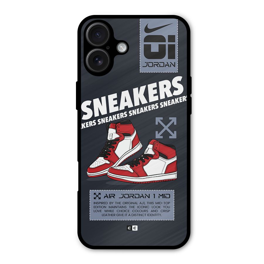 Fantastic Air Shoes Metal Back Case for iPhone 16 Plus