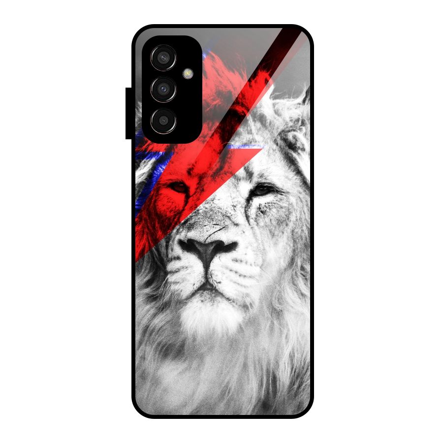 Fearless Lion Glass Back Case for Galaxy F13