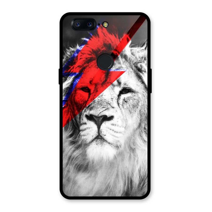 Fearless Lion Glass Back Case for OnePlus 5T