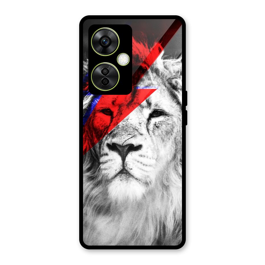 Fearless Lion Glass Back Case for OnePlus Nord CE 3 Lite