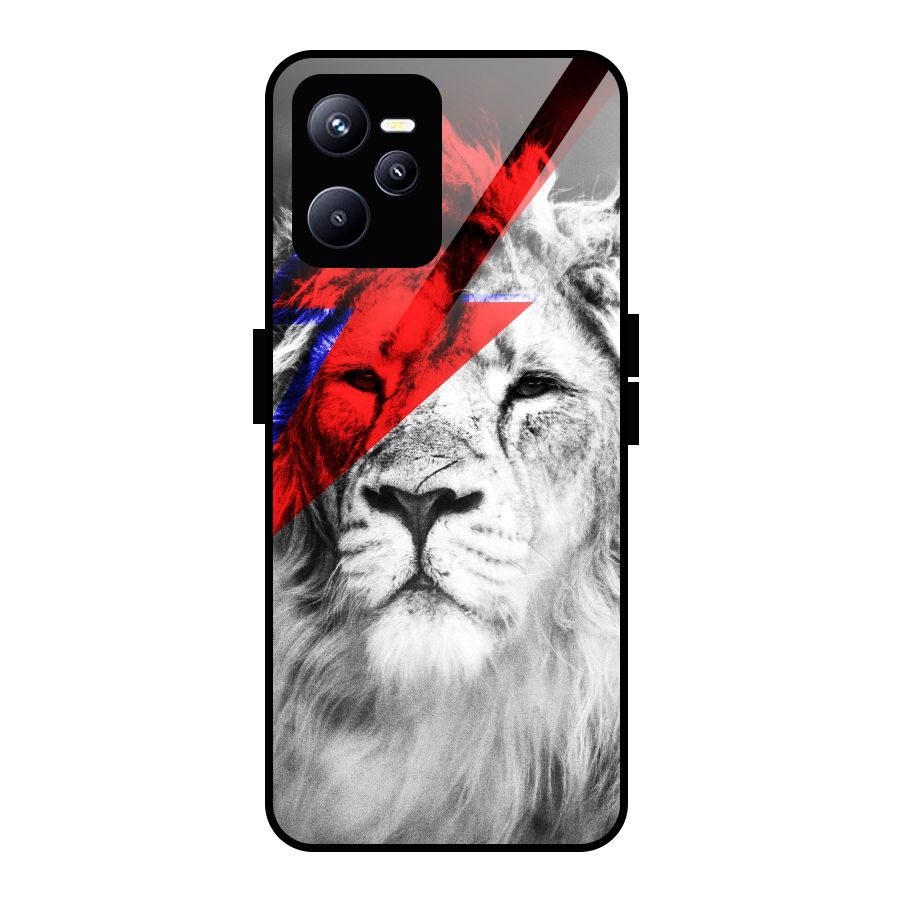 Fearless Lion Glass Back Case for Realme C35
