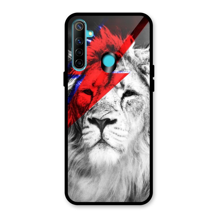 Fearless Lion Glass Back Case for Realme Narzo 10