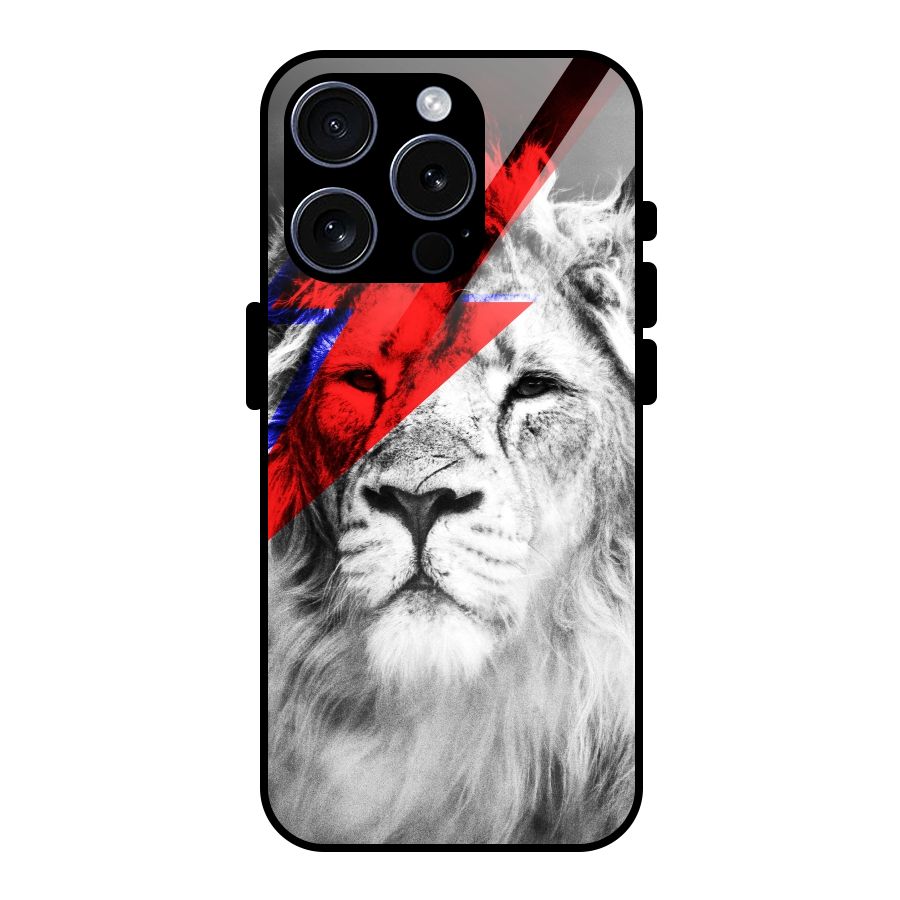 Fearless Lion Glass Back Case for iPhone 15 Pro