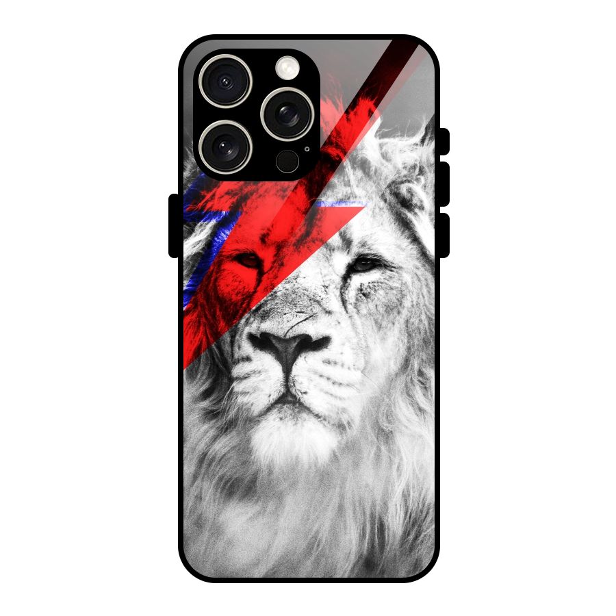 Fearless Lion Glass Back Case for iPhone 15 Pro Max