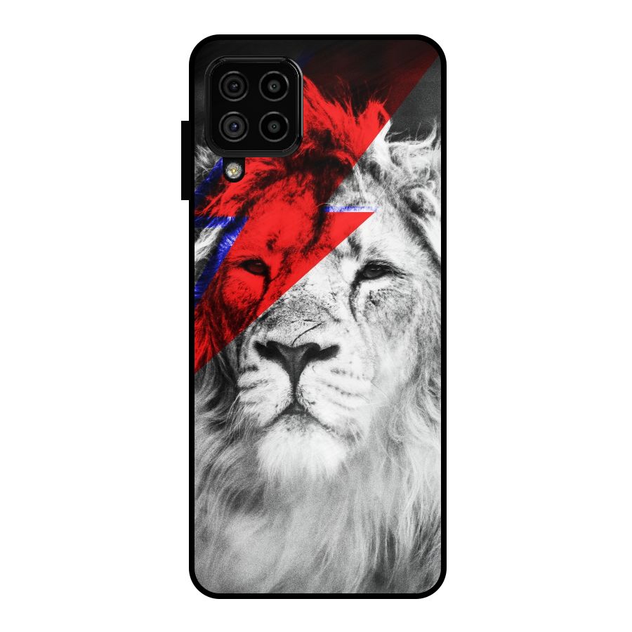Fearless Lion Metal Back Case for Galaxy A22 4G