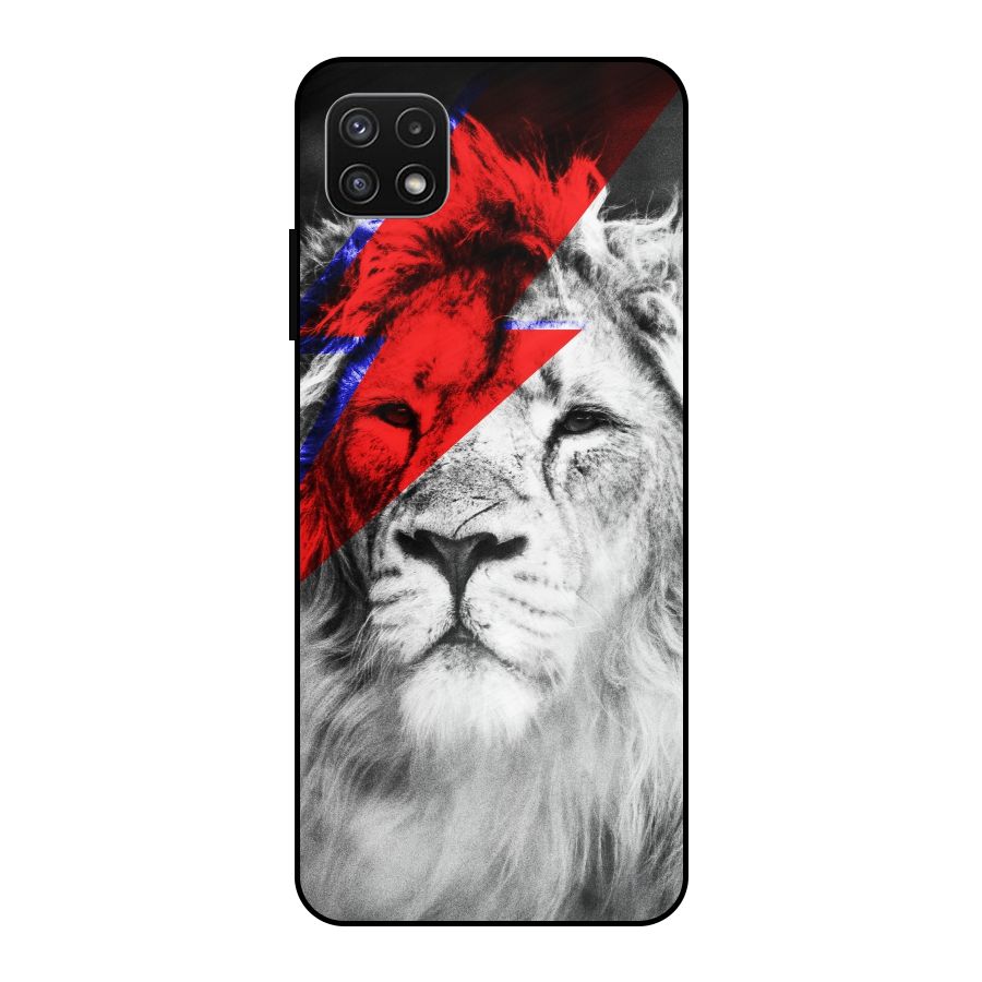 Fearless Lion Metal Back Case for Galaxy A22 5G