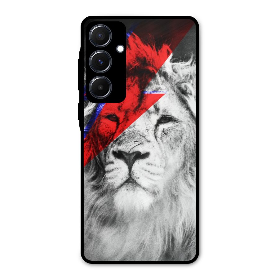 Fearless Lion Metal Back Case for Galaxy A55