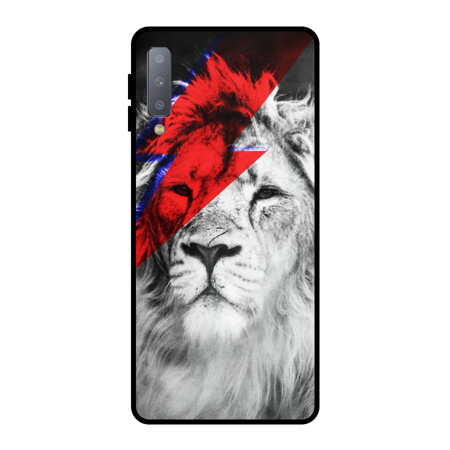 Fearless Lion Metal Back Case for Galaxy A7 (2018)