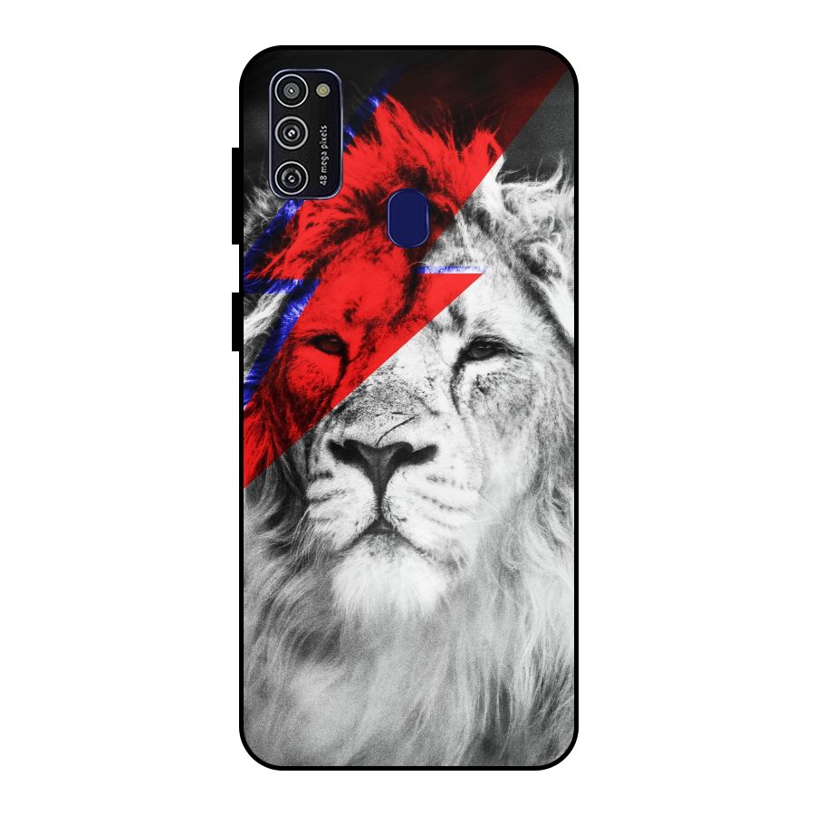 Fearless Lion Metal Back Case for Galaxy M21