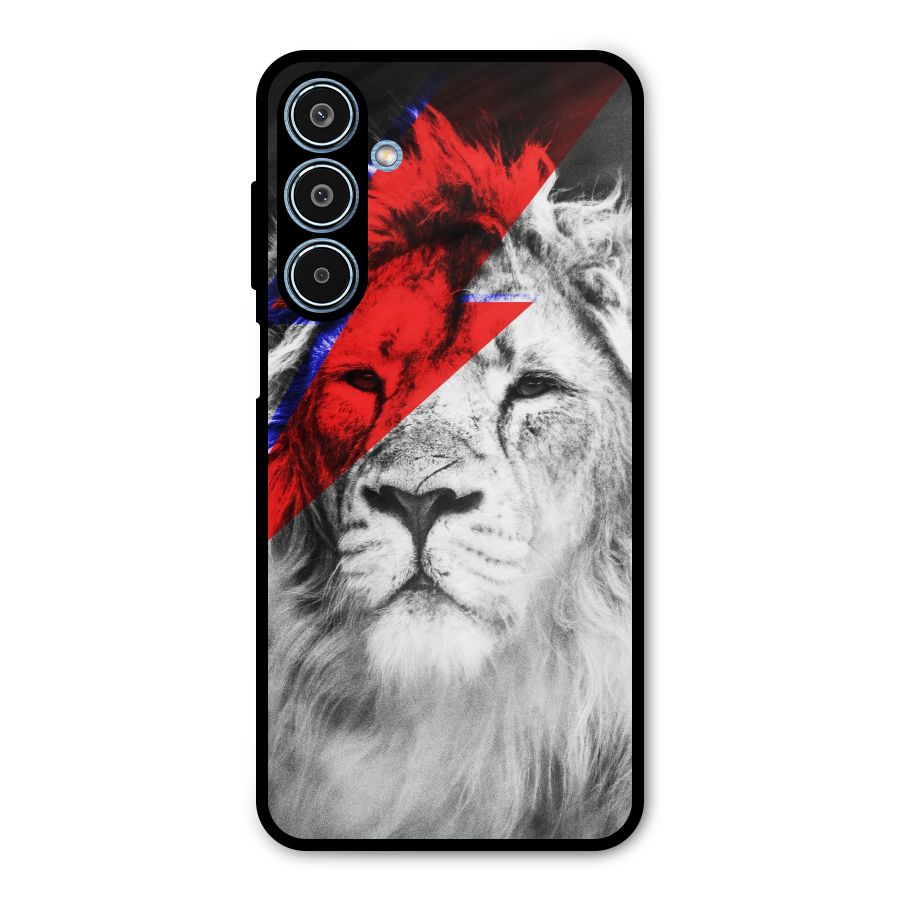 Fearless Lion Metal Back Case for Galaxy M35