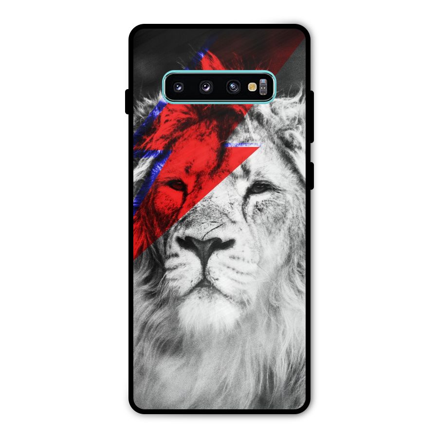 Fearless Lion Metal Back Case for Galaxy S10 Plus